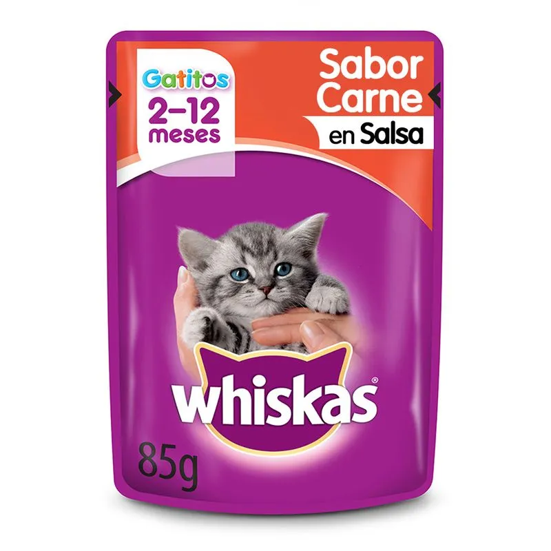 Whiskas pouch gatito carne